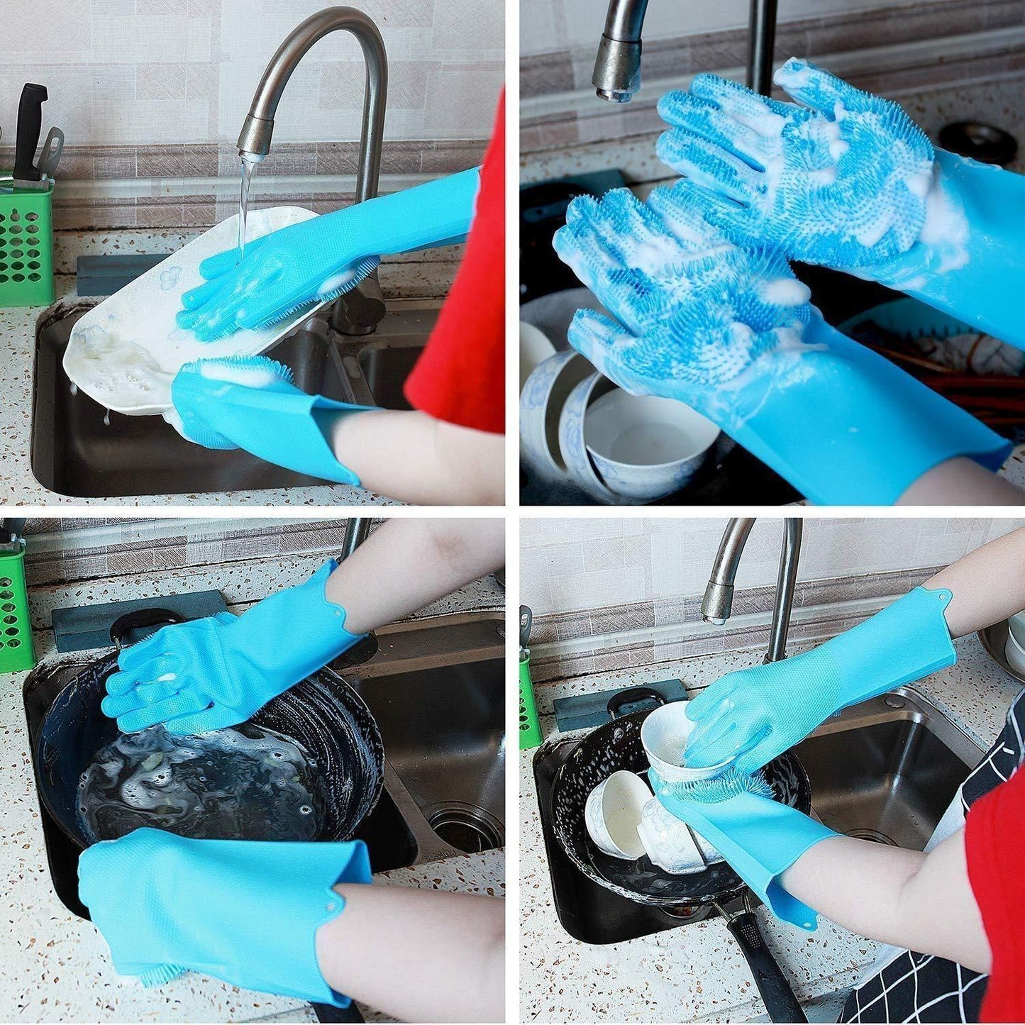 Gloves - Magic Silicone Cleaning Gloves ( 2 Pair )